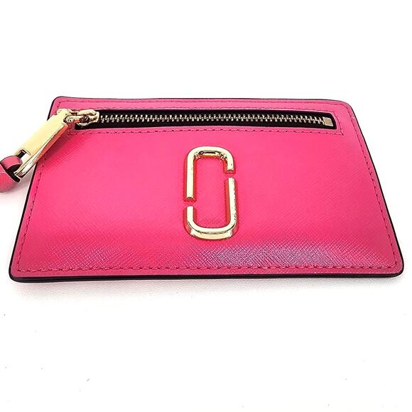 Marc Jacobs Snap Shot Pink Card Case Coin Purse Wallet - Picture 5 of 14